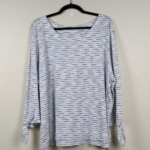 Habitat Beachy Striped Tie Sleeve Cotton Top